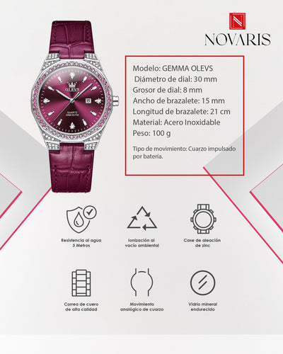 RELOJ DAMA GEMMA OLEVS (RDM)