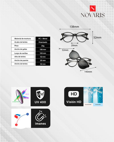 LENTES DAMA CONVERTIBLES EFFIEL (LDS 01)