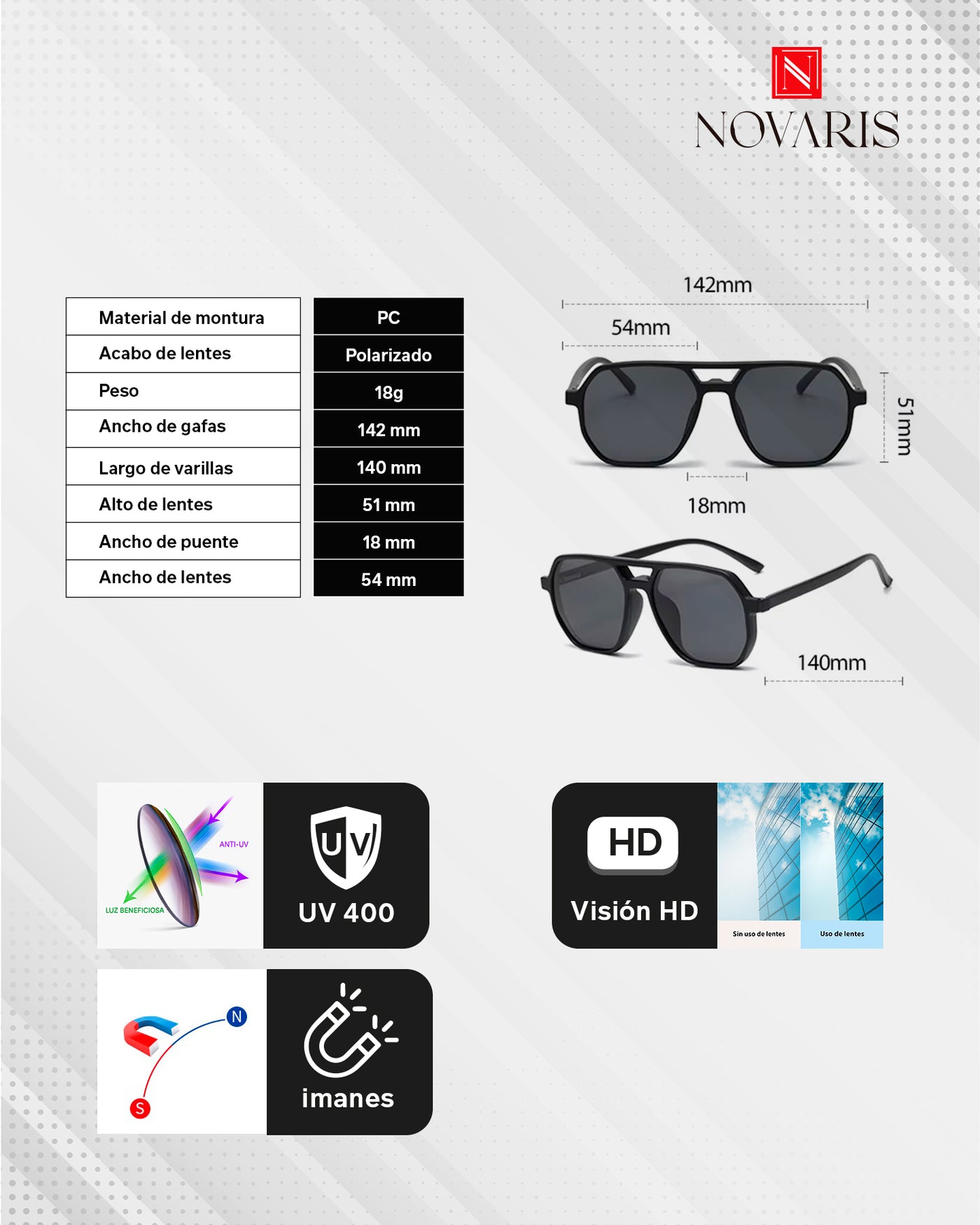 LENTES HOMBRE CONVERTIBLES DRACO (LHP 01)
