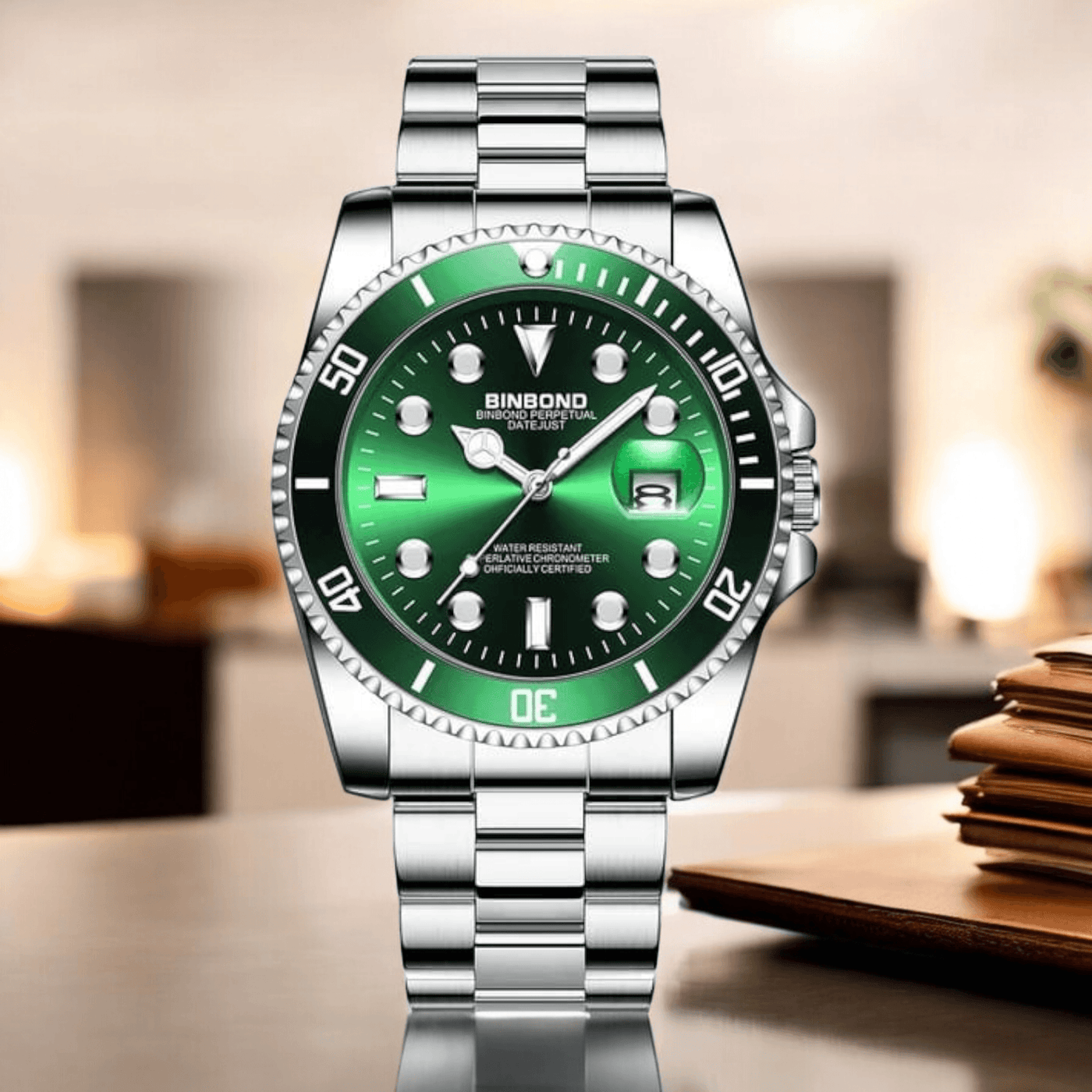 RELOJ HOMBRE SILVER/VERDE POEDAGAR - NOVARIS