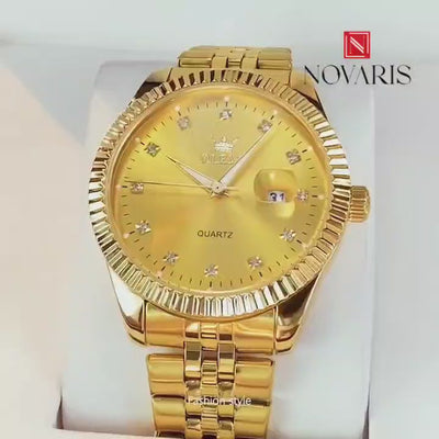 RELOJ HOMBRE DORADO OLEVS